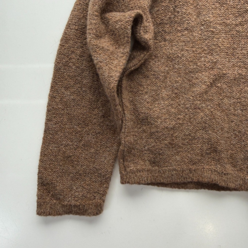 STILONOIR Short Cardigan Button Sweater Womens M? Brown Wool/Alpaca Blend Italy - Picture 4 of 11